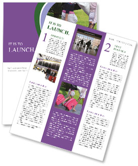 Airport Scenes With Students Traveling Newsletter Template