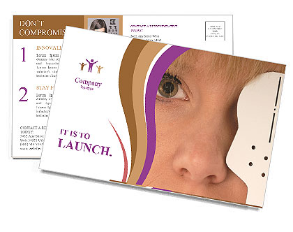 Testing Vision: Optometrist Utilizes Occlusion Technique To Cover Eye Postcard Template