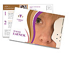 Testing Vision: Optometrist Utilizes Occlusion Technique To Cover Eye Postcard Template