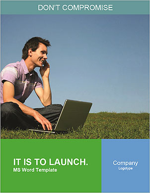 Outdoor Laptop Usage By A Man: Enjoying Technology In Nature Word Template - Page 1