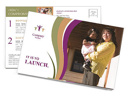 Afternoon Sun Canopied Walkway: Native American Woman And Daughter Postcard Template