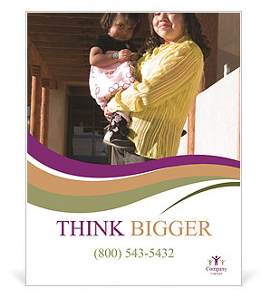 Afternoon Sun Canopied Walkway: Native American Woman And Daughter Poster Template