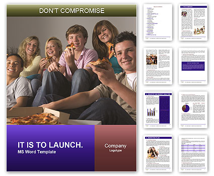 Pizza Party Fun For Teenagers Word Template