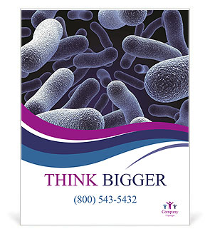 Blue Microbes Poster Template