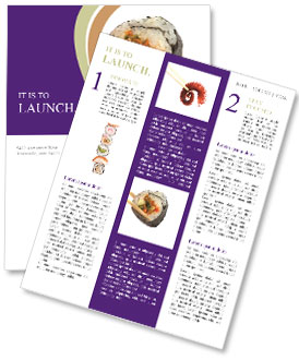 White Background Sushi Chopsticks Photography Newsletter Template