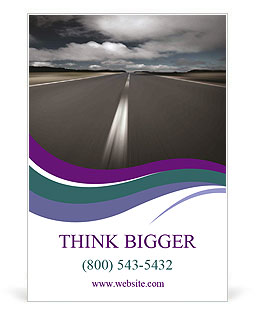 Desolate Street And Overcast Sky Ad Template