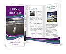 Desolate Street And Overcast Sky Brochure Template