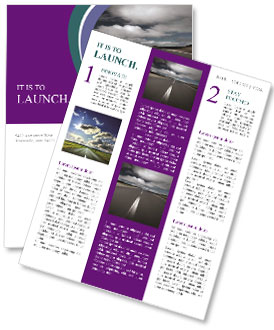 Desolate Street And Overcast Sky Newsletter Template