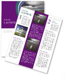 Desolate Street And Overcast Sky Newsletter Template