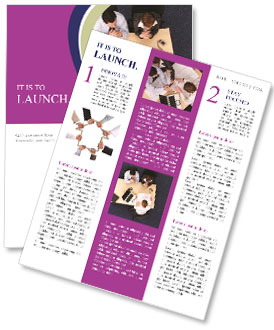 Effective Collaboration: Business Professionals Engage In Project Development Newsletter Template