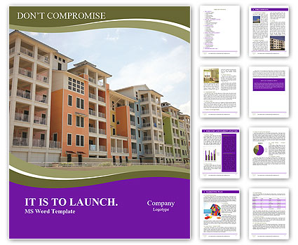 Vibrant Beachfront Condos: Newly-Built And Colorful Word Template