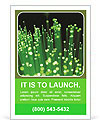 Close-Up View Of Fiber Optics With Emphasis On Faraway Fibers Ad Template