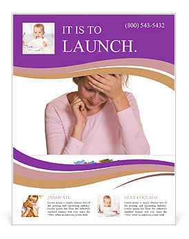 Isolated White Background Photo Of A Girl Solving A Puzzle Flyer Template