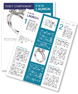 Interlocked Diamond Rings In A 3D Render Newsletter Template