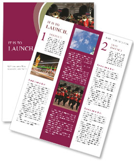 Royal Guards Band Performs Ceremonial Parade In Front Of Buckingham Palace Newsletter Template