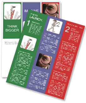 3D Man Climbing Ladder And Using Binoculars For Search Newsletter Template