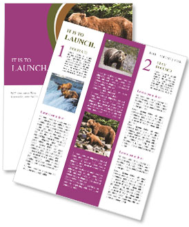Learning To Fish: Grizzly Cubs In The Wild Newsletter Template
