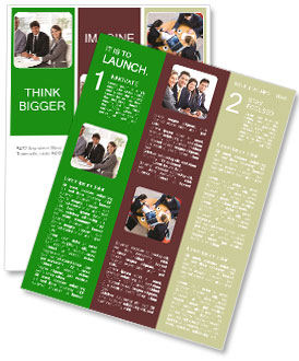 Diverse Team Members Posing And Happy In A Business Meeting Newsletter Template