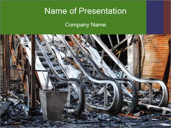 Destroyed Theatre in Thailand PowerPoint Template
