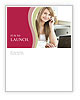 Home-Based Caucasian Woman Multitasking With Laptop And Phone In The Kitchen Newsletter Template