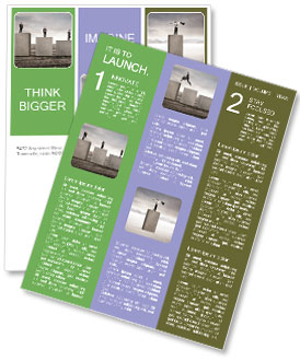 Business Professionals On Varied Height Cubes: A Visual Representation Newsletter Template