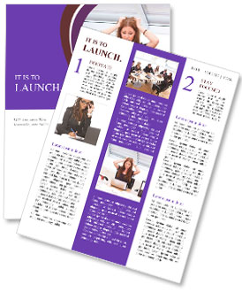 Tips For Coping With Stress For A Female Entrepreneur In A Dilemma Newsletter Template