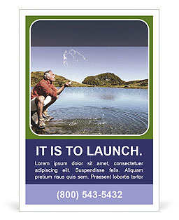 Retired Man Travelling Around the World Ad Template