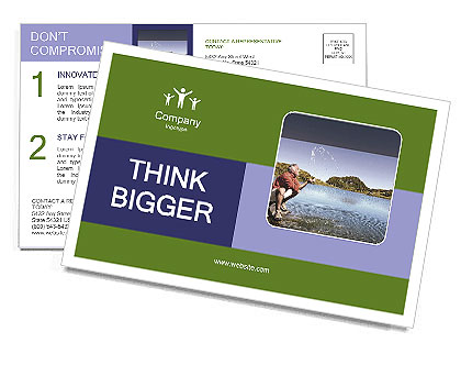 Retired Man Travelling Around the World Postcard Template