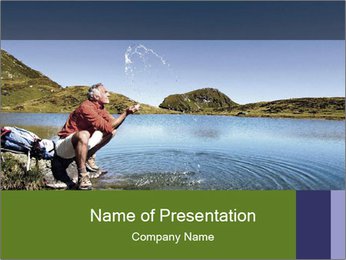 Retired Man Travelling Around the World PowerPoint Template