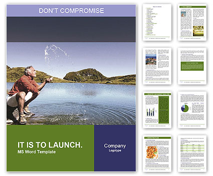 Retired Man Travelling Around the World Word Template