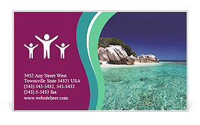 Rocks on the Beach Business Card Template