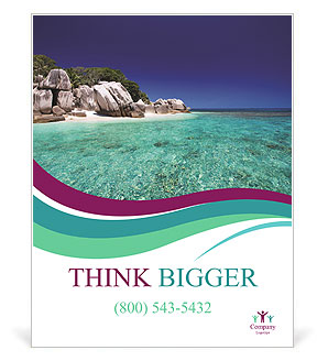 Rocks on the Beach Poster Template