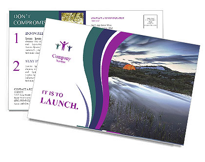 Mountains Masterpiece Postcard Template