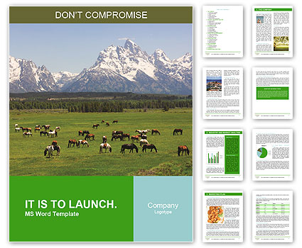 Herd of Horses Word Template