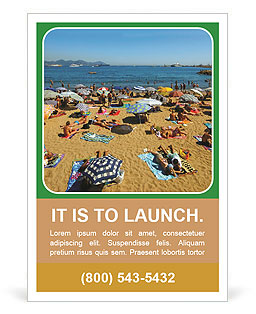 Crowded Beach Ad Template