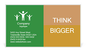 Crowded Beach Business Card Template