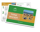 Crowded Beach Postcard Template