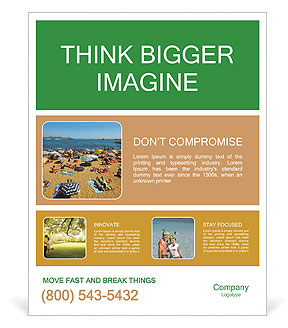 Crowded Beach Poster Template