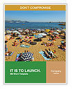Crowded Beach Word Template