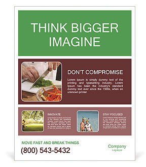 Cook Cutting Dill for Salad Poster Template