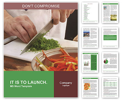 Cook Cutting Dill for Salad Word Template