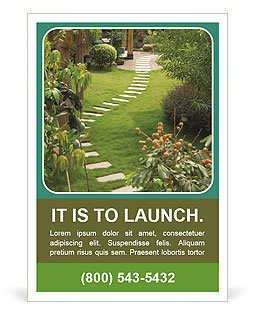 Pathwalk in Green Garden Ad Template