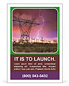 Powerful Lightning Strike On Electricity Towers At Power Distribution Station Creates Dramatic Image. Ad Template