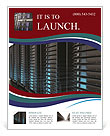 Wireframe For Server Design And Configuration. Flyer Template
