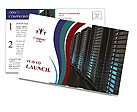 Wireframe For Server Design And Configuration. Postcard Template