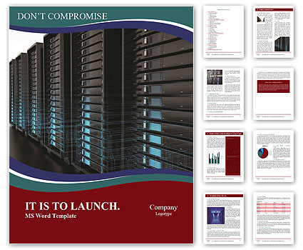 Wireframe For Server Design And Configuration. Word Template