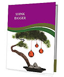 Celebrating Chinese New Year With A Red Sphere Decorated Bonsai Pine Presentation Folder