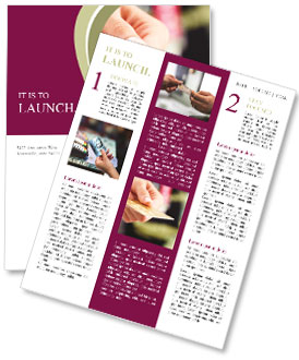 Shop Close-Up: Human Hand Holding Credit Card Newsletter Template