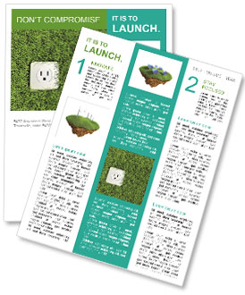 Top-Down View Of Nema Power Socket For American Use In A Grassy Field Newsletter Template