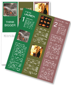 Extinguishing A Raging Fire: Brave Firefighters In Action Newsletter Template
